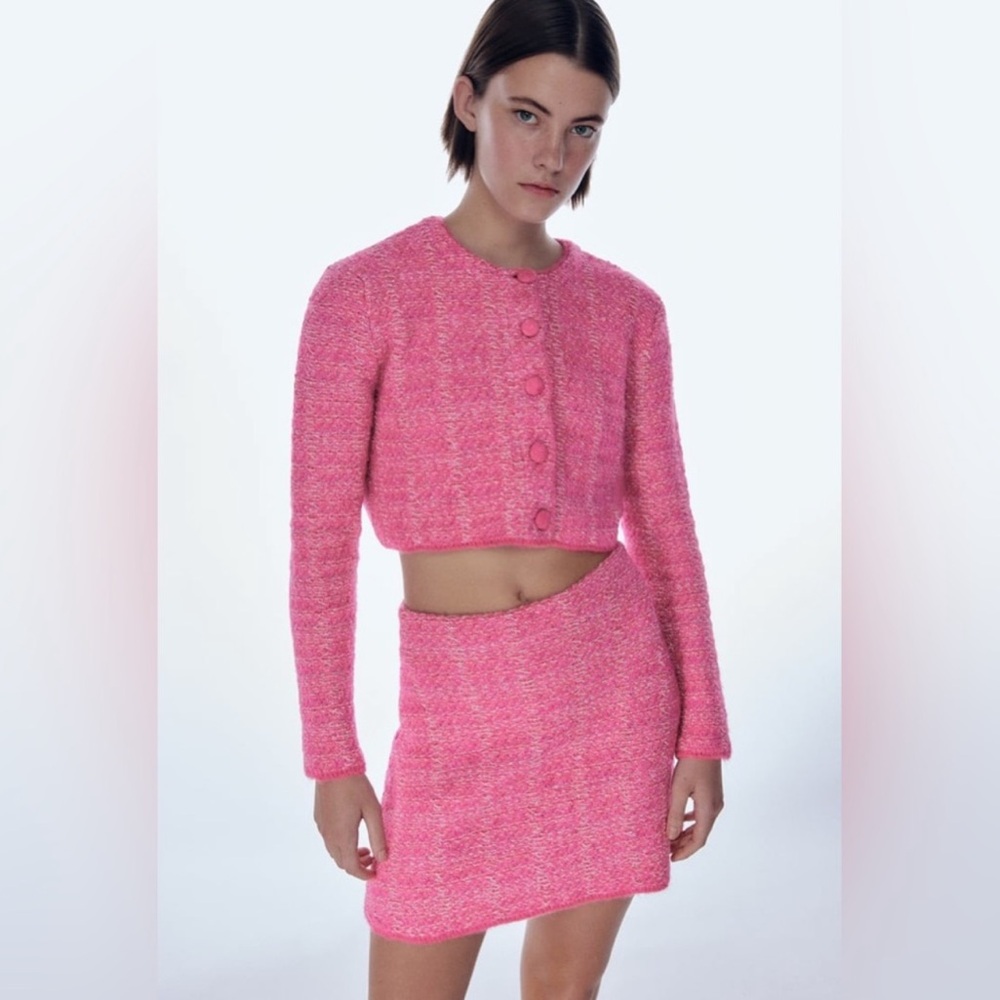 viral zara pink sweater set 🌸